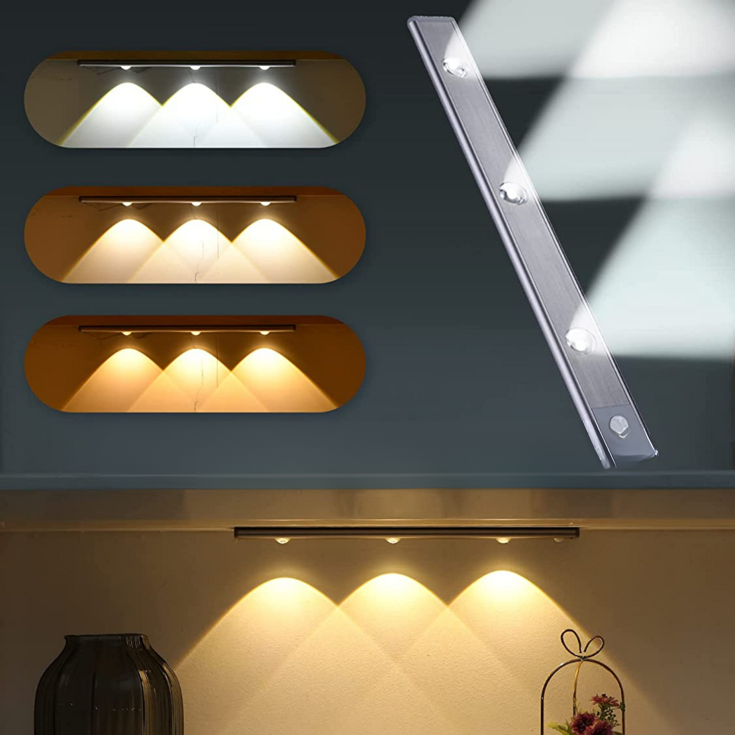 مصباح LED لاسلكي مع كاشف حركة