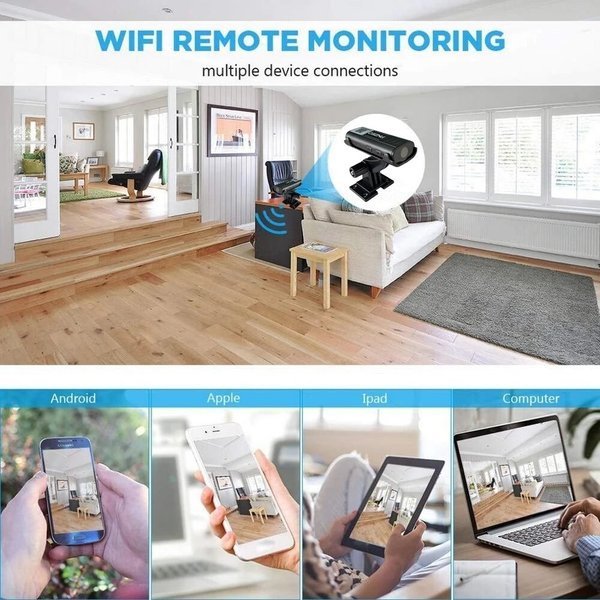 Wi-Fi overvåkningskamera med øyeblikkelig varsling