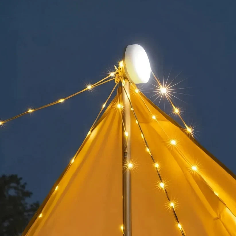 Kraftig LED campinglampe med langvarig batteri