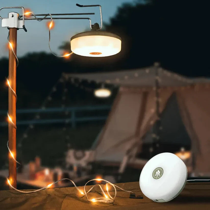 Kraftig LED campinglampe med langvarig batteri