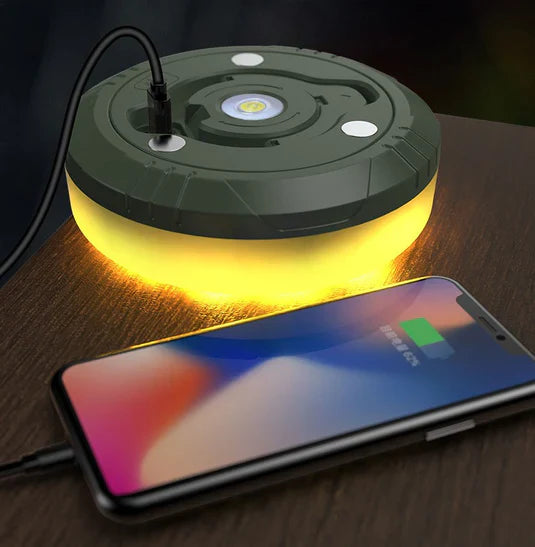 Kraftig LED campinglampe med langvarig batteri